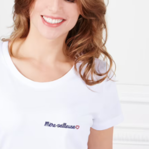 T-Shirt femme Mère-veilleuse (brodé)
