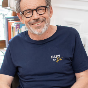 T-Shirt homme Papy en or (brodé)