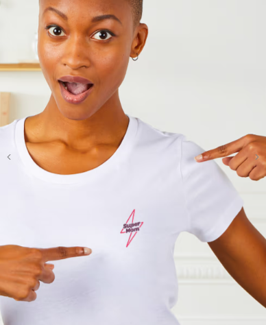 T-shirt femme super mom (brodé)